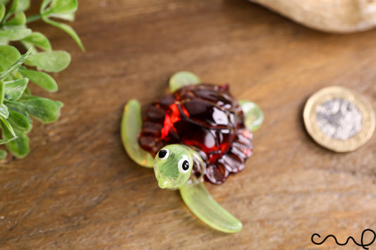 Handmade Small Glass Turtle Tortoise Gloss Garden Decor Ornament Cute Home Deco Terrariums