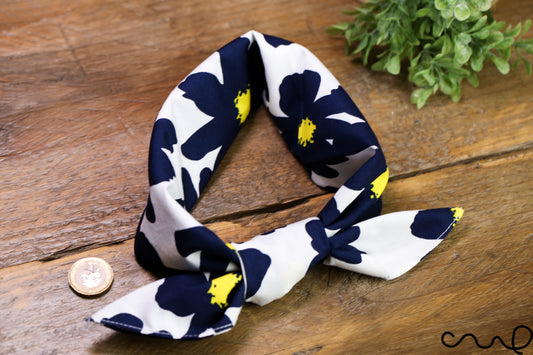 Handmade Bandana Cotton Large Floral Retro Chic Unique Headband Neck Scarf V