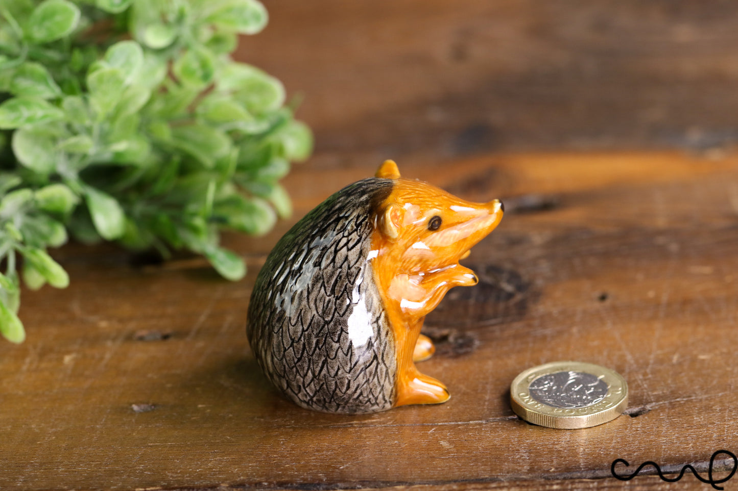 Handmade Ceramic Hedgehog Small Animal Figurine Ornaments Collectable Pottery Gift