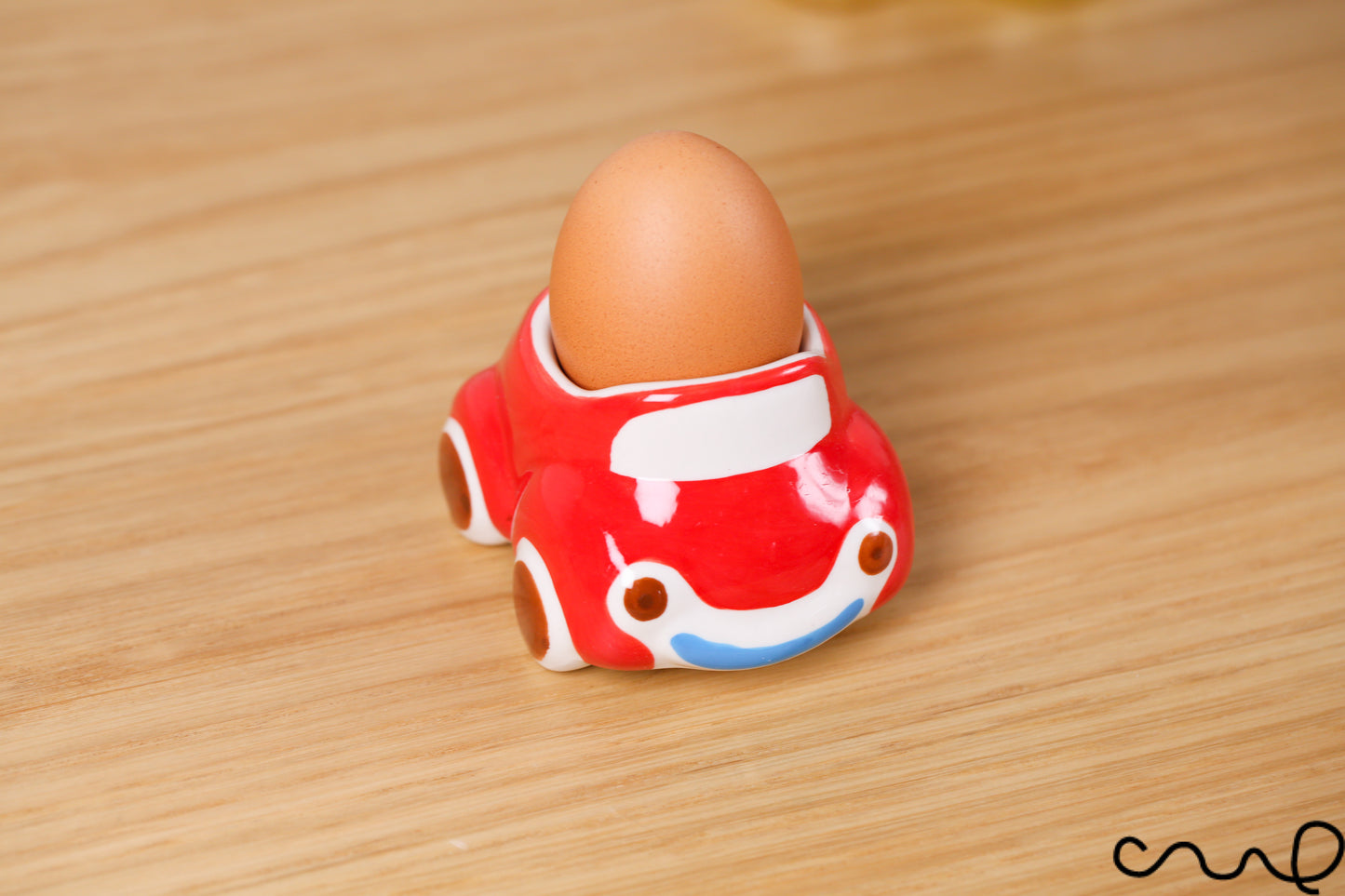 NEW Hand-painted Cute Retro Style Ceramic Egg Cup Holder Red Car Gift Cars Cups