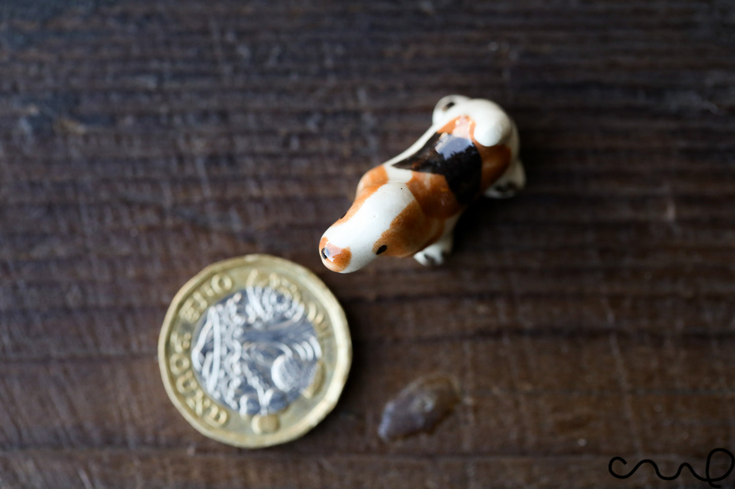 Ceramic Tiny Brown Dog Figurines Animals Miniature Outdoor Gift Home Decor