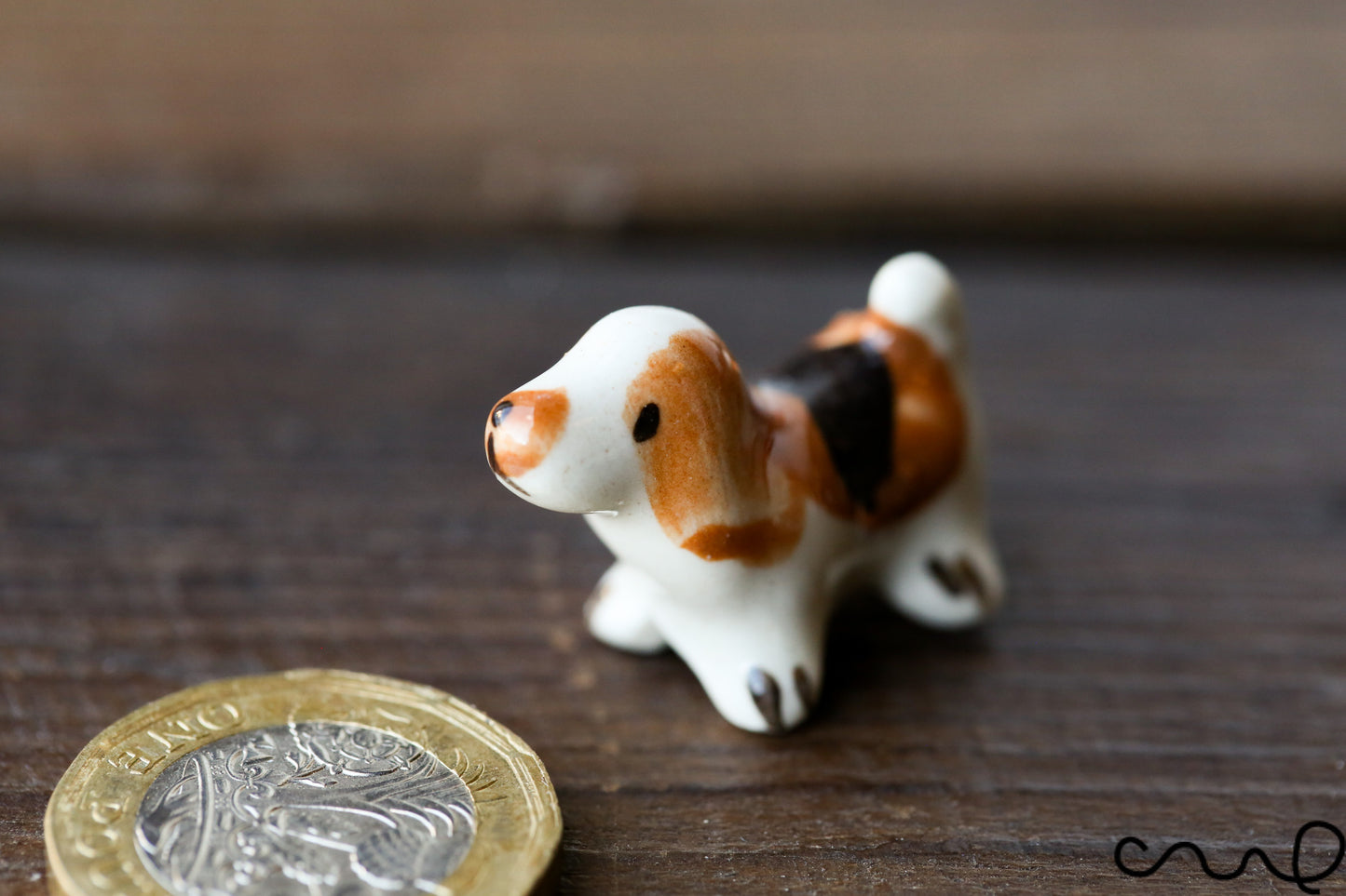Ceramic Tiny Brown Dog Figurines Animals Miniature Outdoor Gift Home Decor