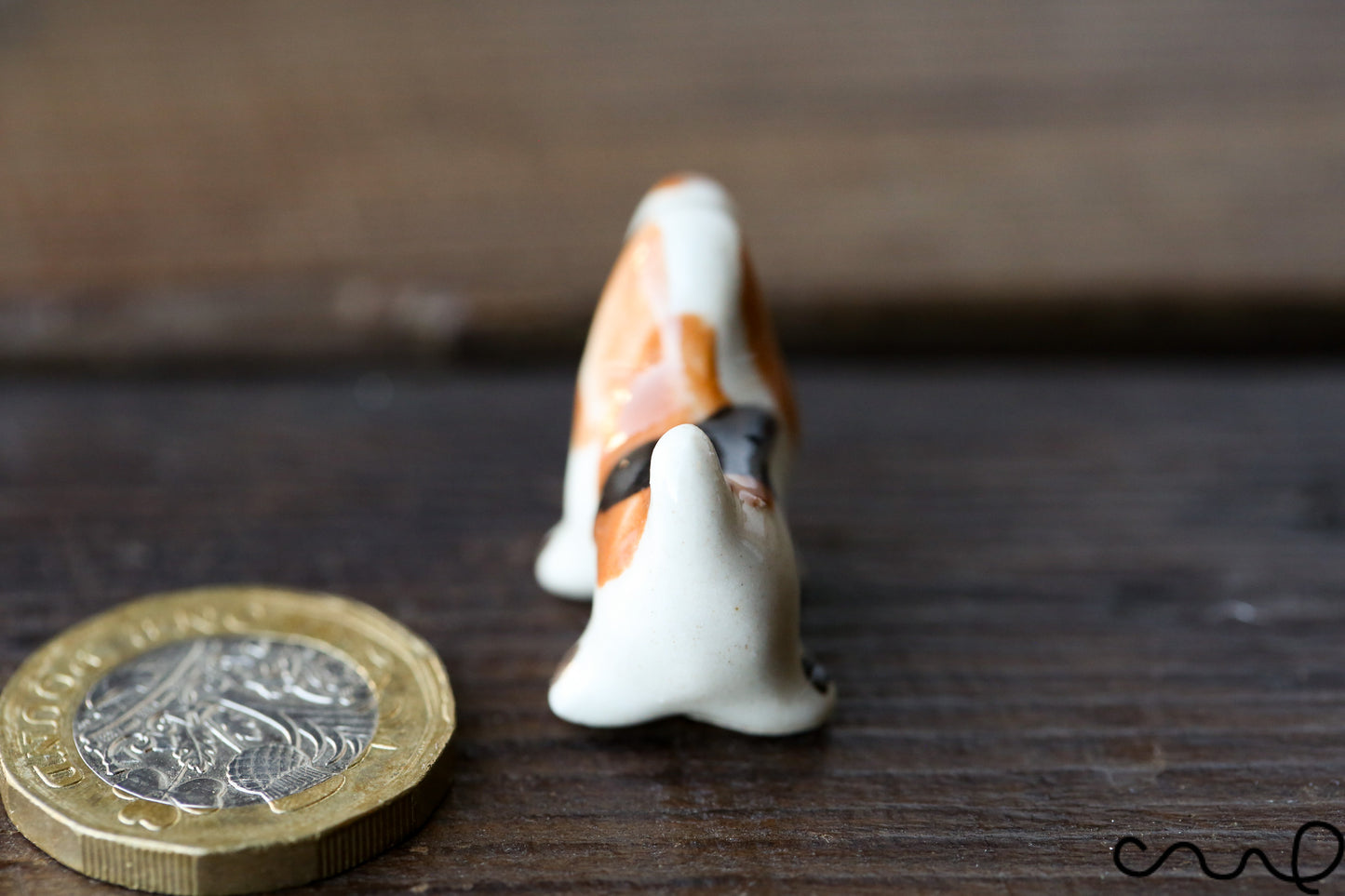 Ceramic Tiny Brown Dog Figurines Animals Miniature Outdoor Gift Home Decor