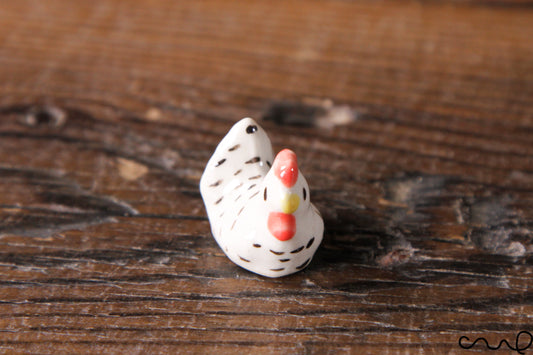 Ceramic Tiny White Chicken Figurines Animals Miniature Outdoor Gift Home Decor