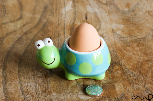New Lovely Cute Hand Painted Turtle Egg Cup Ceramic Animal Dining Kitchen Gift