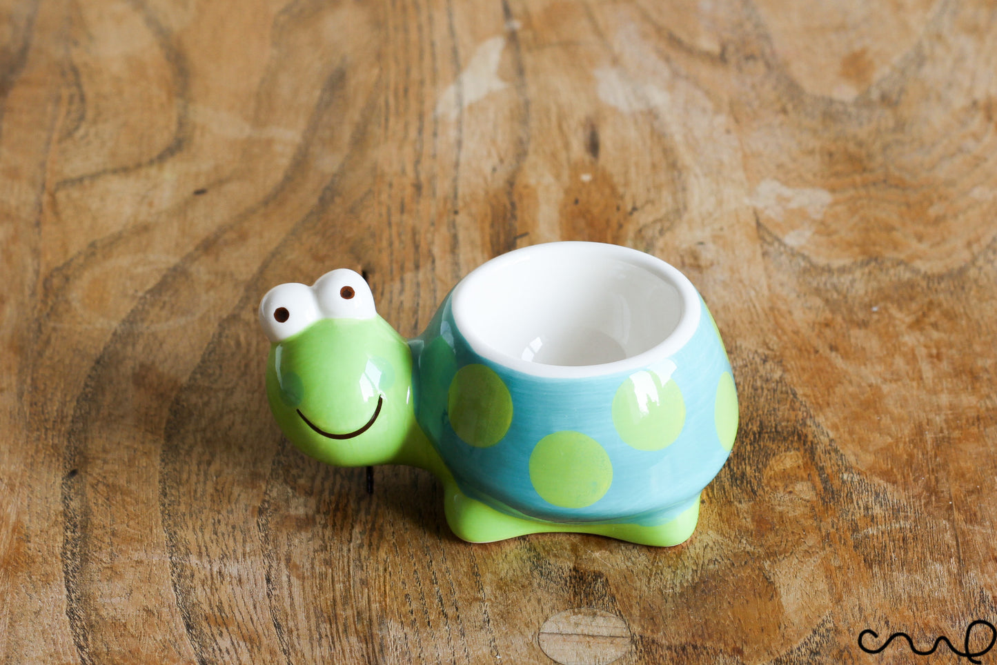 New Lovely Cute Hand Painted Turtle Egg Cup Ceramic Animal Dining Kitchen Gift