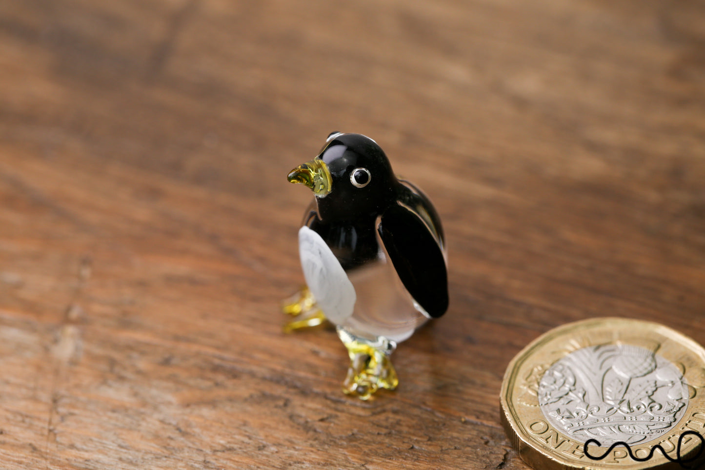 NEW Tiny Handmade Little Glass Penguin Gloss Garden Decor Ornament Cute Terrariums