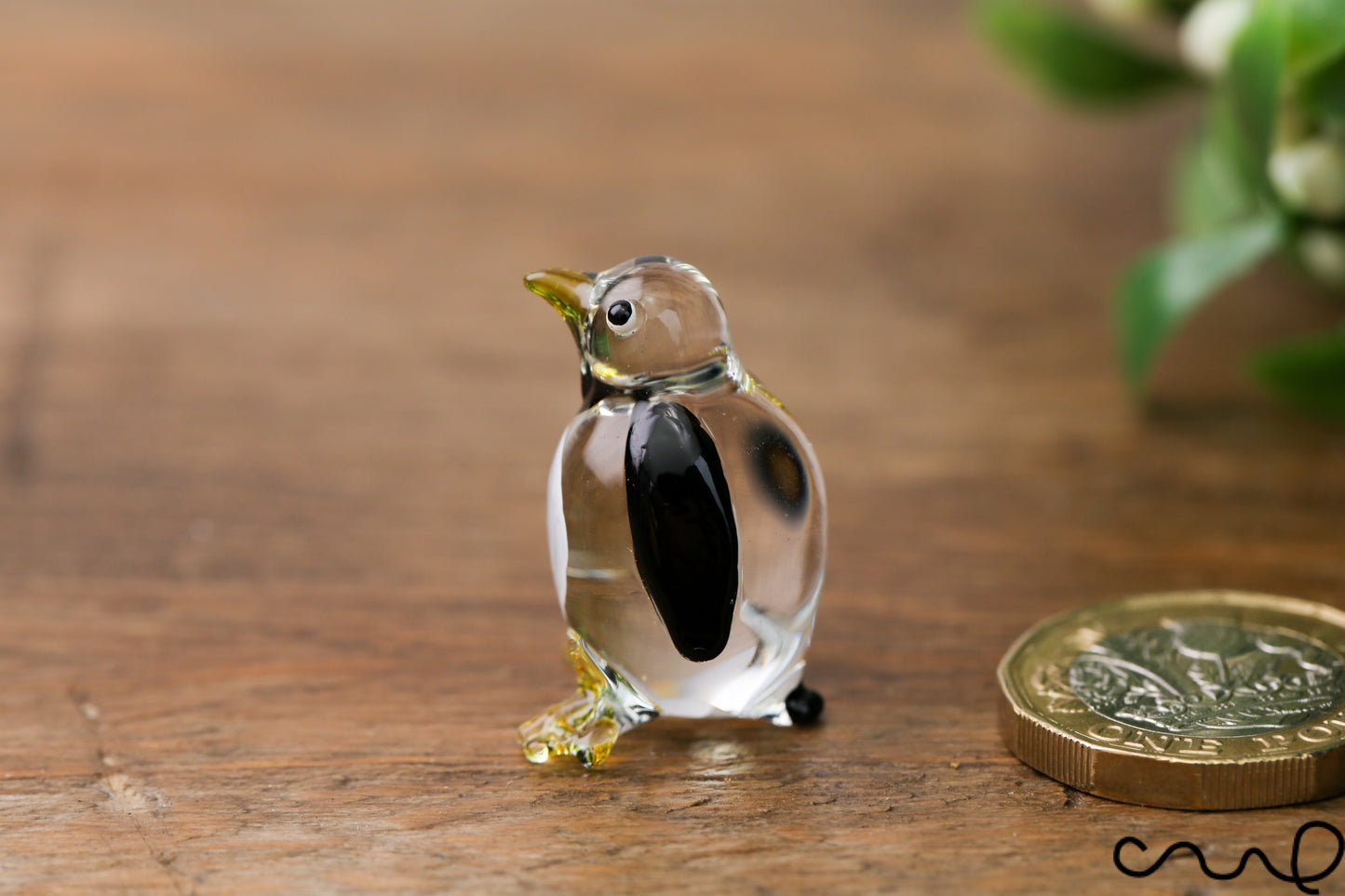 NEW Tiny Handmade Little Glass Penguin Gloss Garden Decor Ornament Cute Terrariums