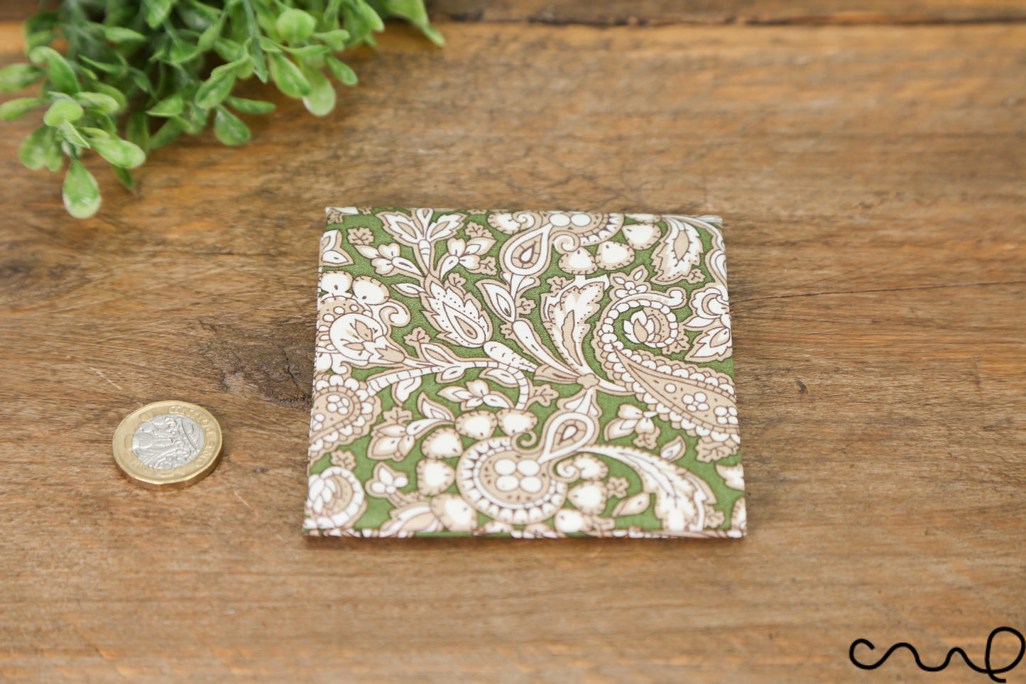 Handmade Mens Cotton Pocket Square Handkerchief Paisley Khaki Wedding Gift AAA