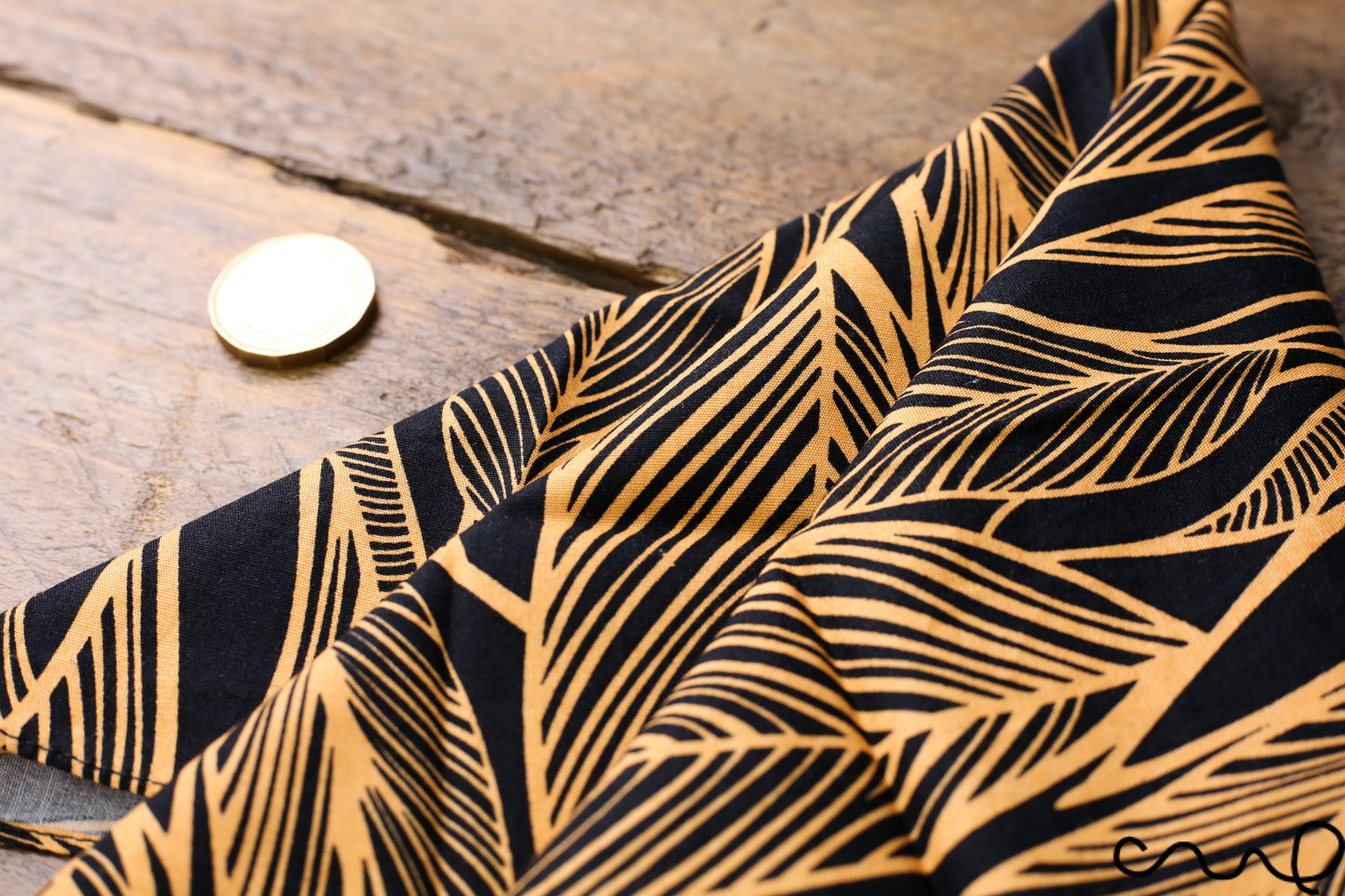 Handmade 100% Cotton Unisex Pocket Square Handkerchief AK Black Orange Feather