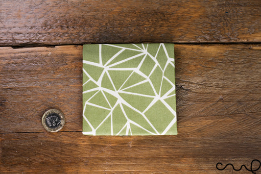 Handmade Green Geometric Cotton Pocket Square Handkerchief Wedding Mens Gift AQ
