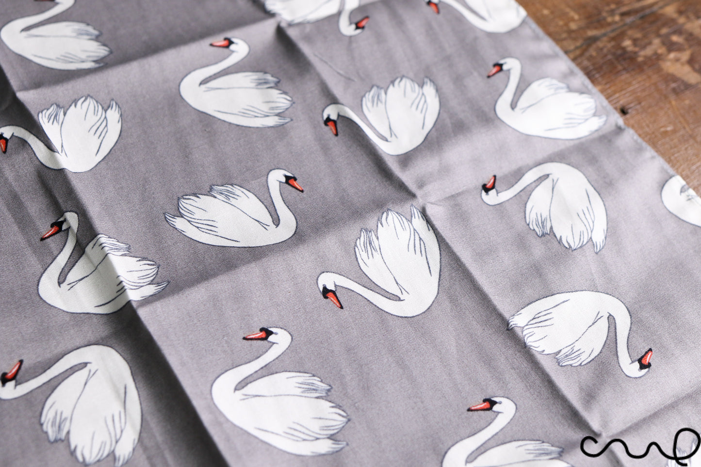 Handmade 100% Cotton Unisex Pocket Square Handkerchief Swan Wedding Gift Grey U