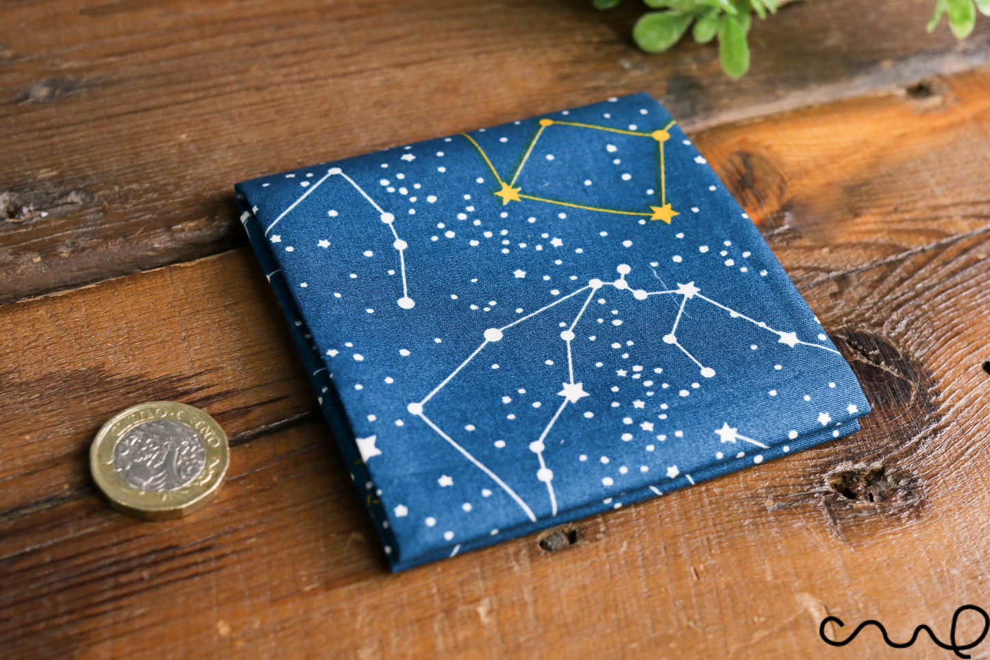Handmade Unisex Pocket Square Cotton Handkerchief Dark Green Horoscope Star Wedding Y