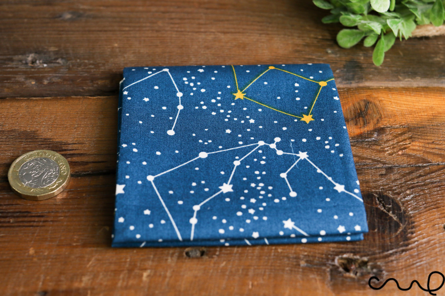 Handmade Unisex Pocket Square Cotton Handkerchief Dark Green Horoscope Star Wedding Y