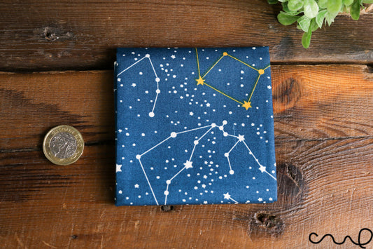 Handmade Unisex Pocket Square Cotton Handkerchief Dark Green Horoscope Star Wedding Y