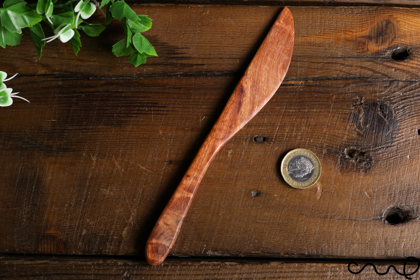 Set of 4 Handmade Rose Wood Butter Spreaders: Solid Timber Jam Knife (17cm)