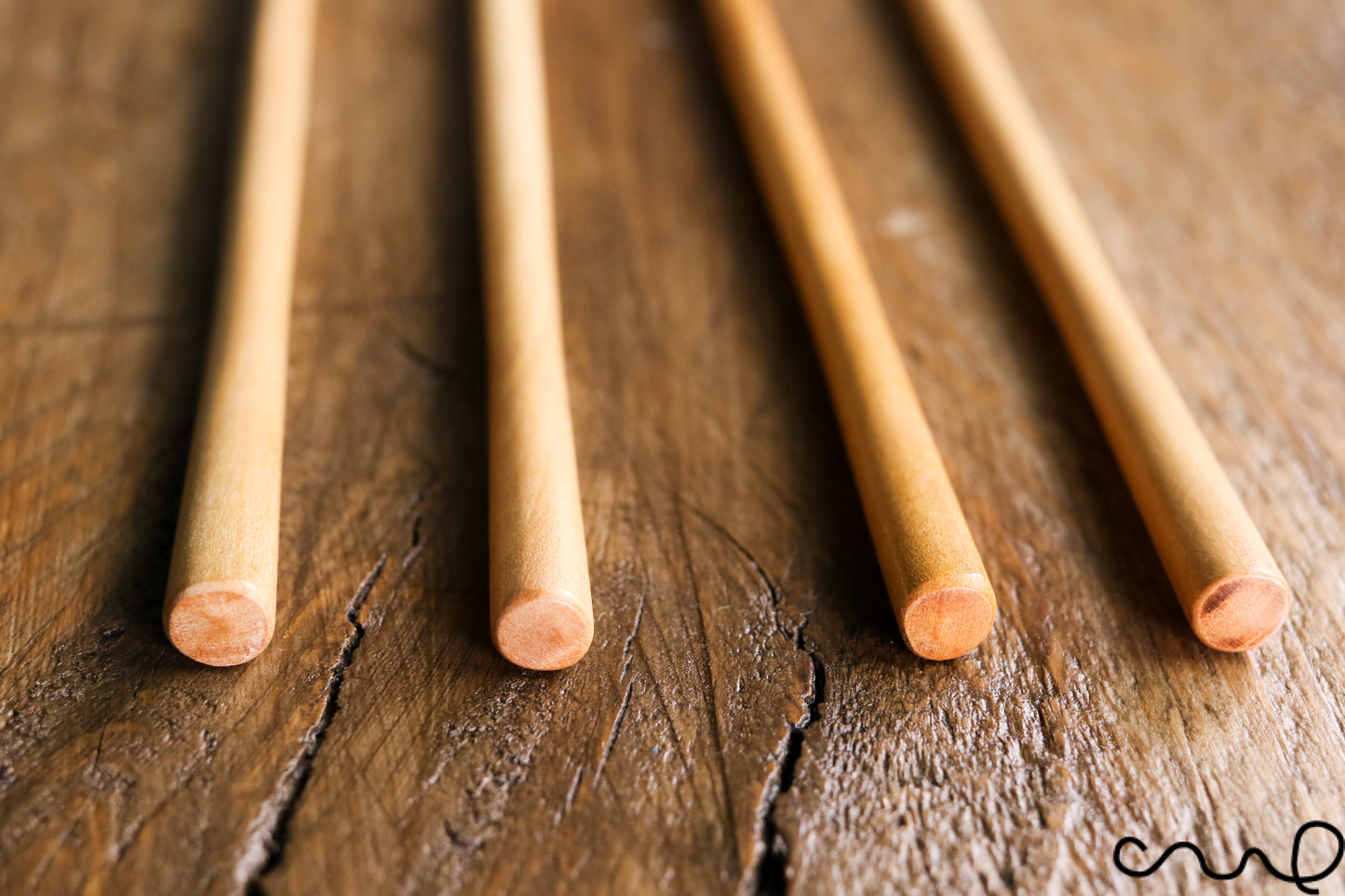 Set of 4 Handmade Long Rustic Coffee Spoons