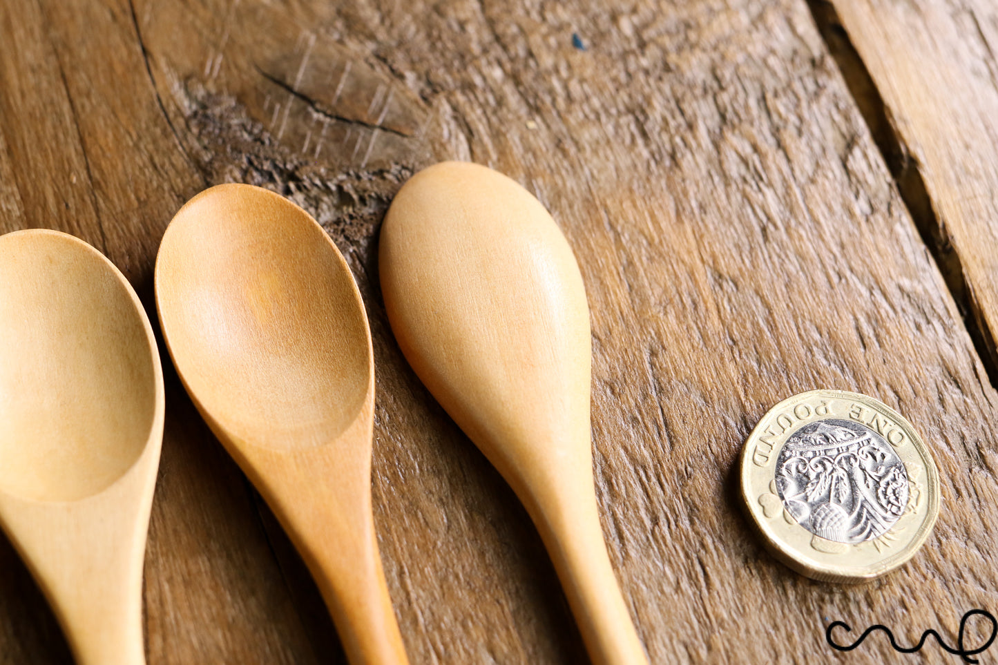 Set of 4 Handmade Long Rustic Coffee Spoons
