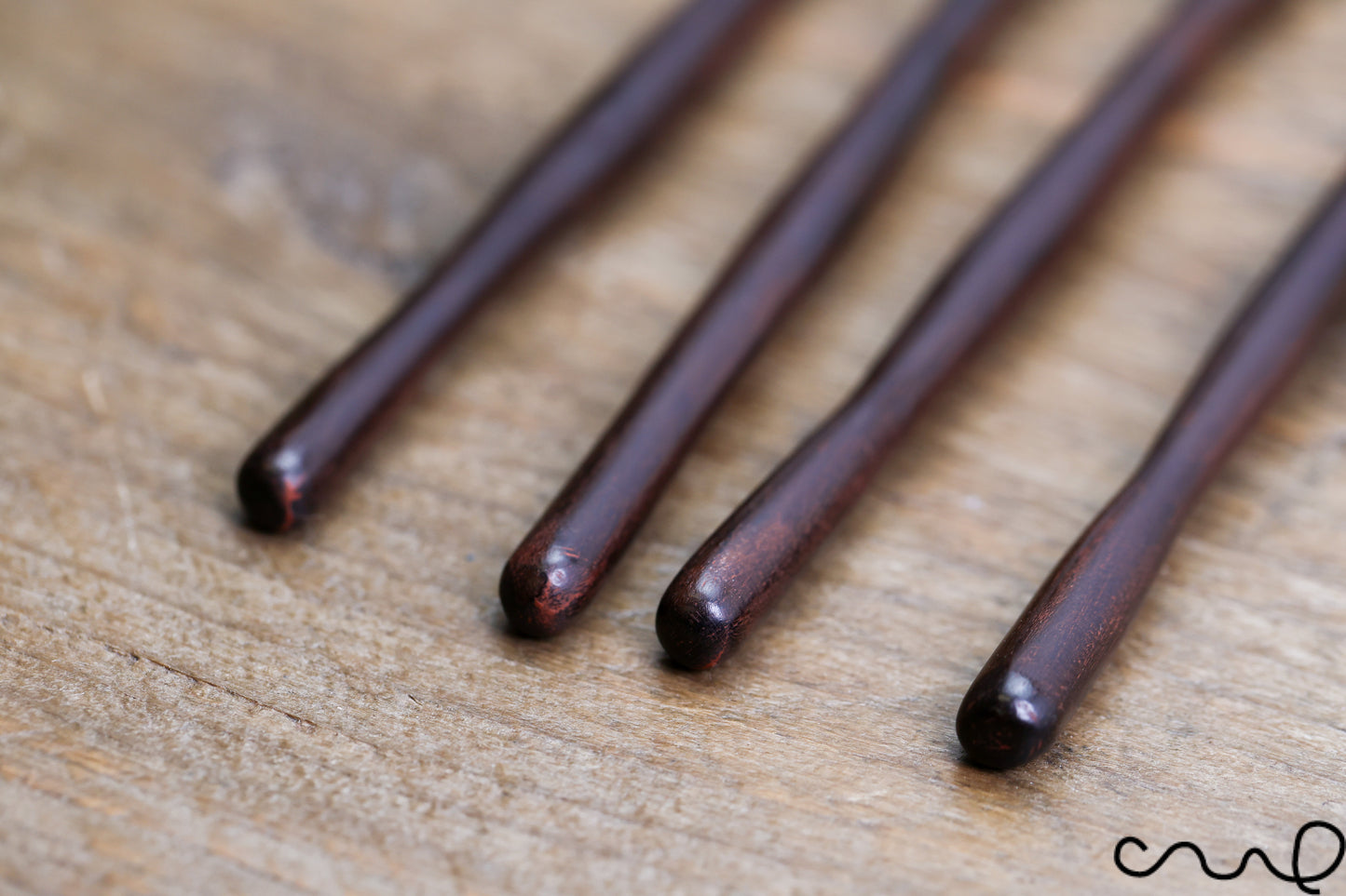 Set of 4 Handmade Rosewood Tiny Spoons