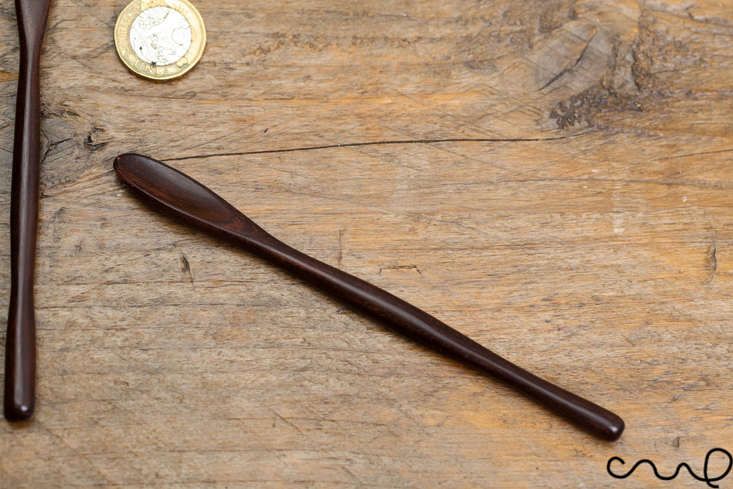 Set of 4 Handmade Rosewood Tiny Spoons