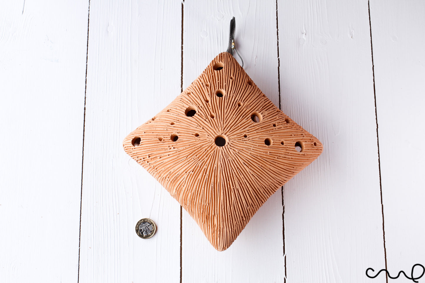 Handmade Terracotta Diamond Hanging Plant Pot Small Gardening