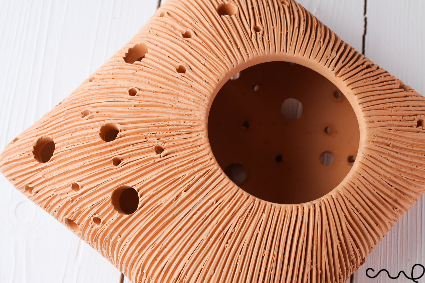 Handmade Terracotta Diamond Hanging Plant Pot Small Gardening