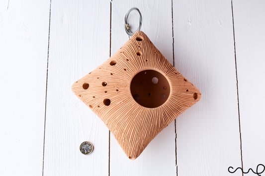 Handmade Terracotta Diamond Hanging Plant Pot Small Gardening