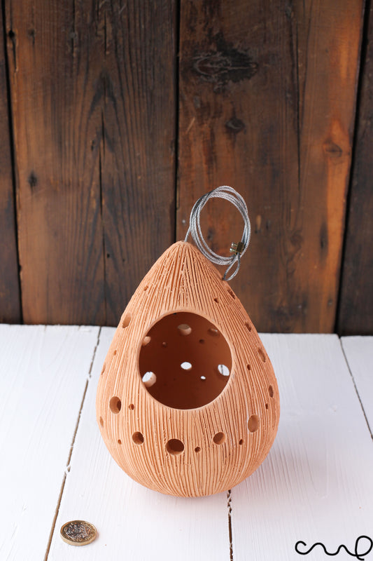Handmade Hanging Terracotta Pot Plant Pot Orchid Garden Indoor Outdoor Plant TEARDROP