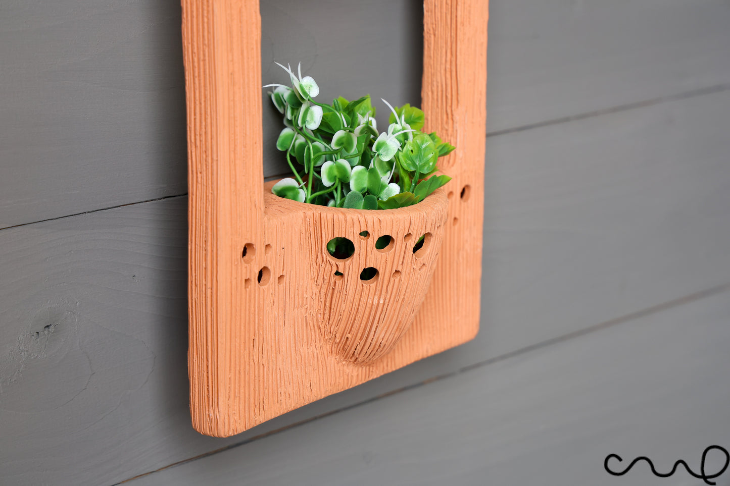 Handmade Terracotta Pot Photo Frame Shape Indoor Hanging Plant Pot Succulent Pot