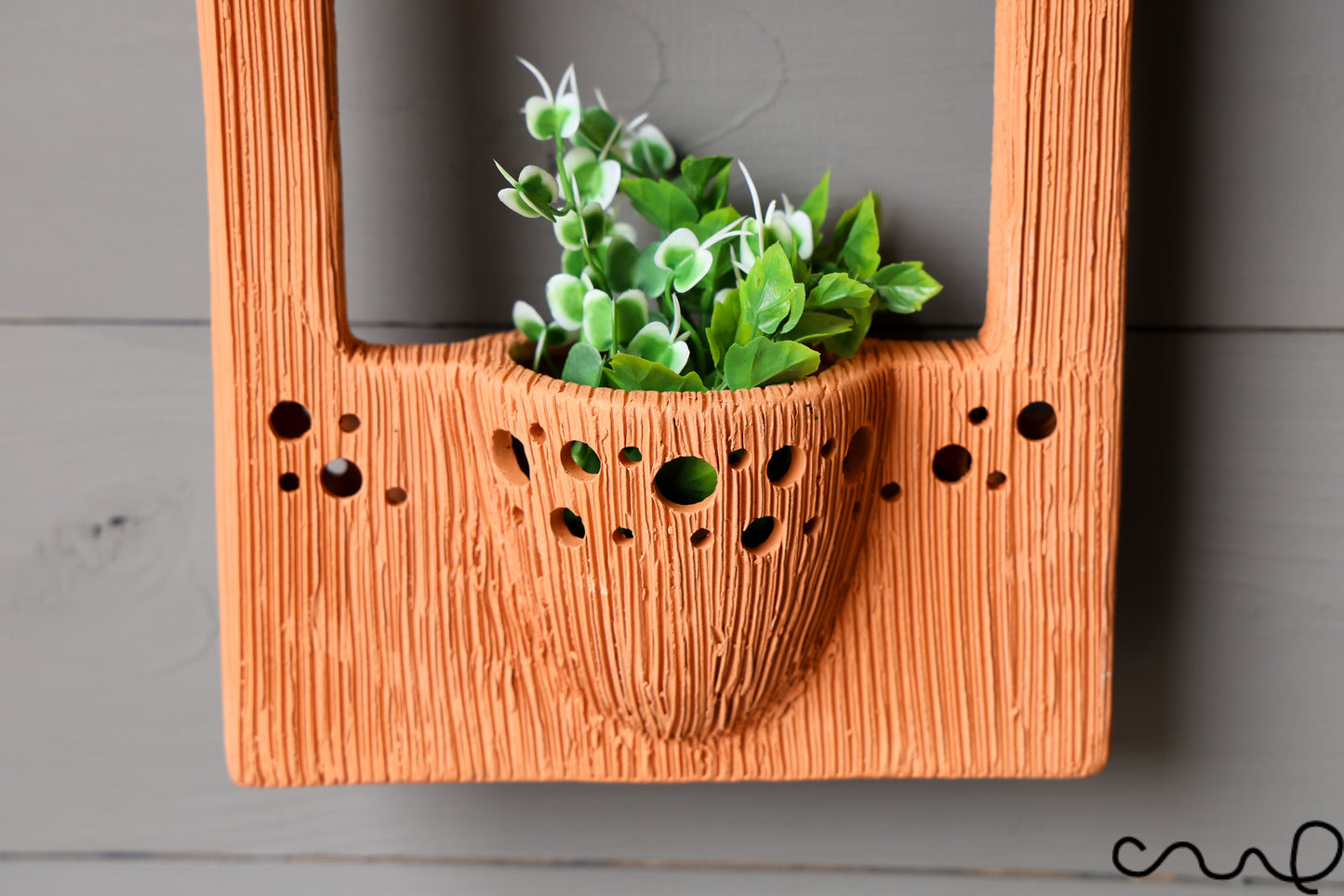 Handmade Terracotta Pot Photo Frame Shape Indoor Hanging Plant Pot Succulent Pot