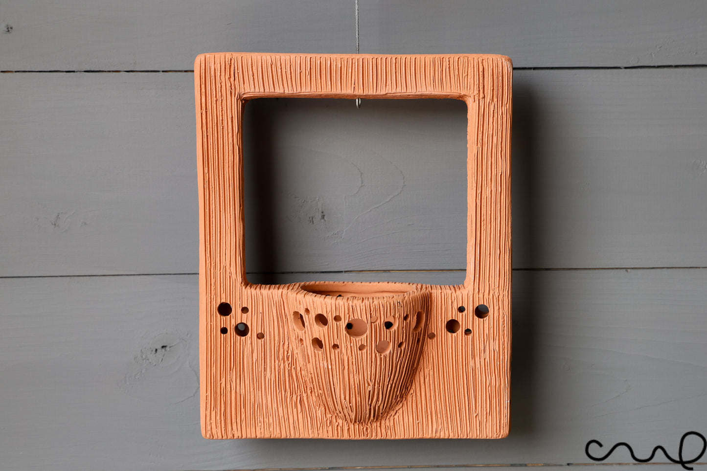 Handmade Terracotta Pot Photo Frame Shape Indoor Hanging Plant Pot Succulent Pot
