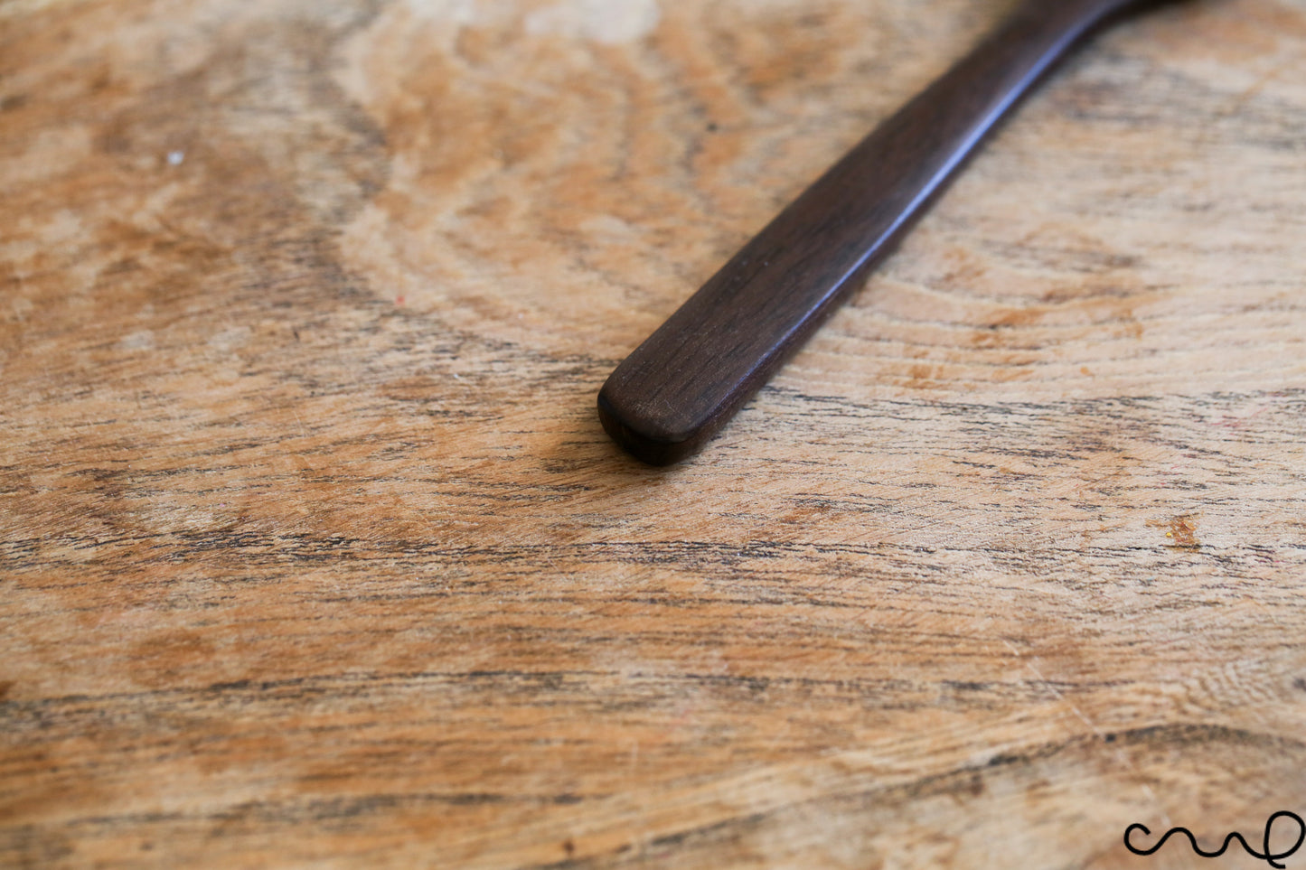 Set of 4 Handmade Wooden Butter Spreaders: Dark Brown Solid Timber Knife