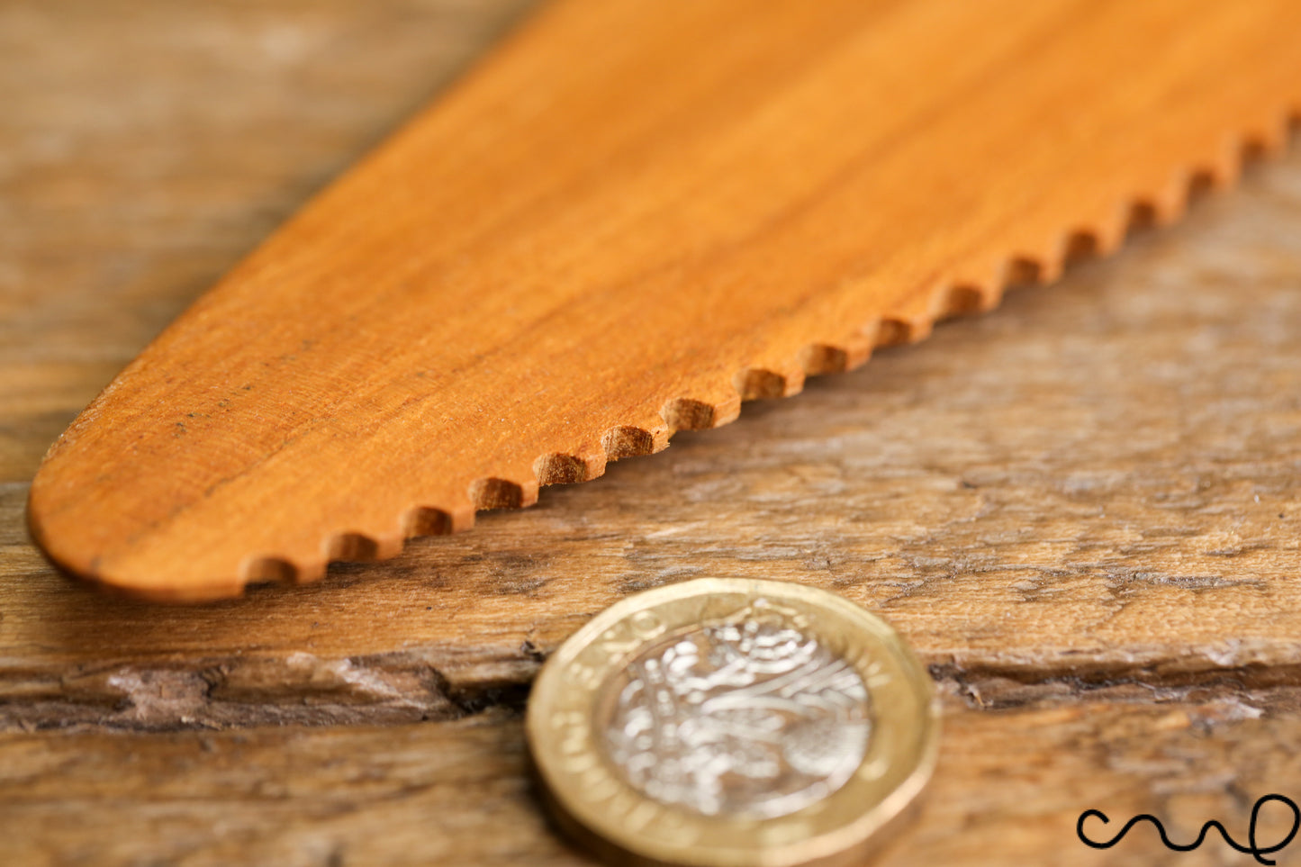 Handmade Teak Cake Server: Rustic Wooden Pie Cutter, Eco Kitchen Tool