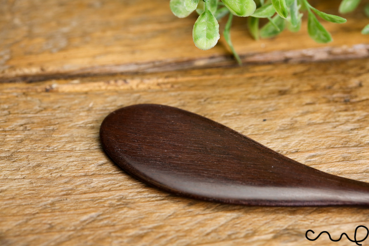 Set of 4 Handmade Dark Wood Butter Spreaders