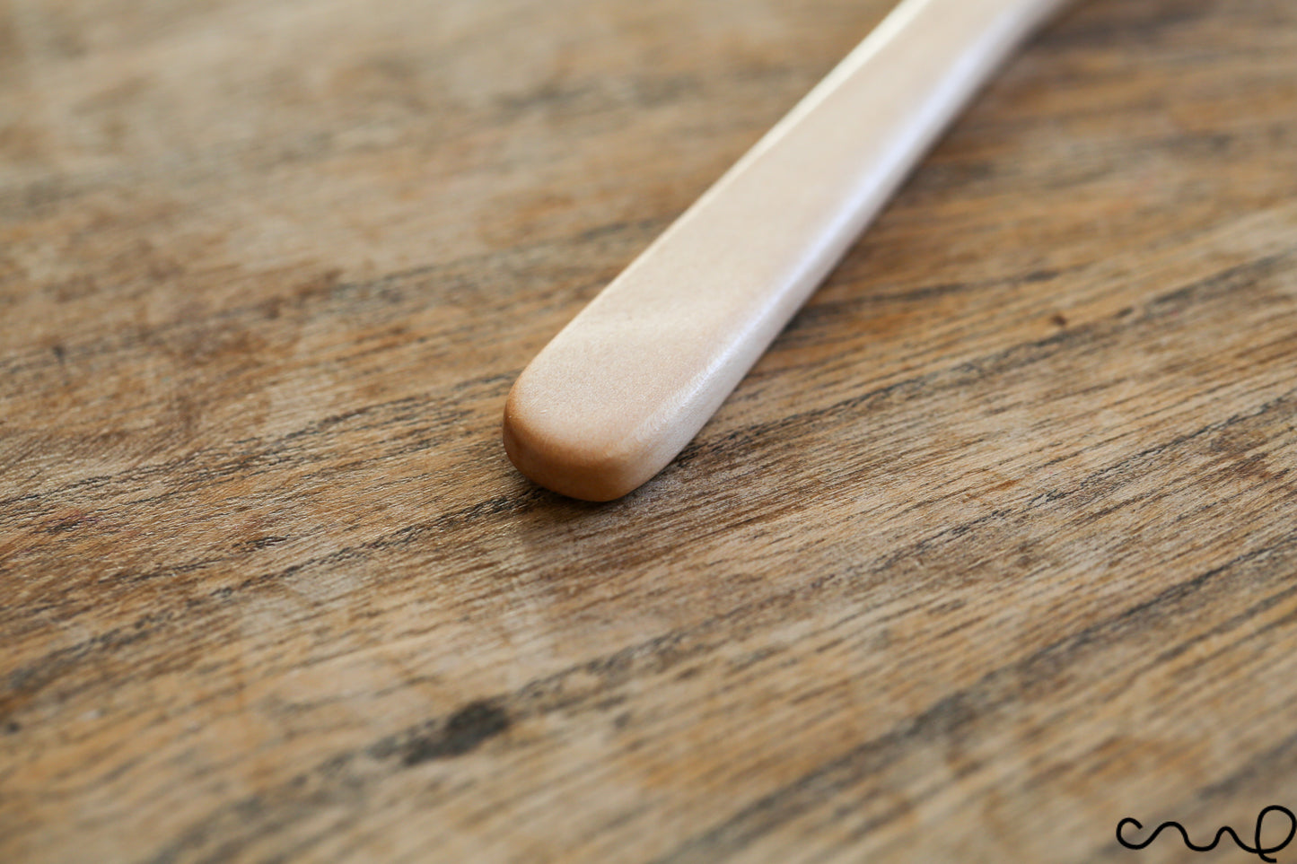 Set of 4 Handmade Wooden Butter Spreader: Light Brown Breakfast Tool