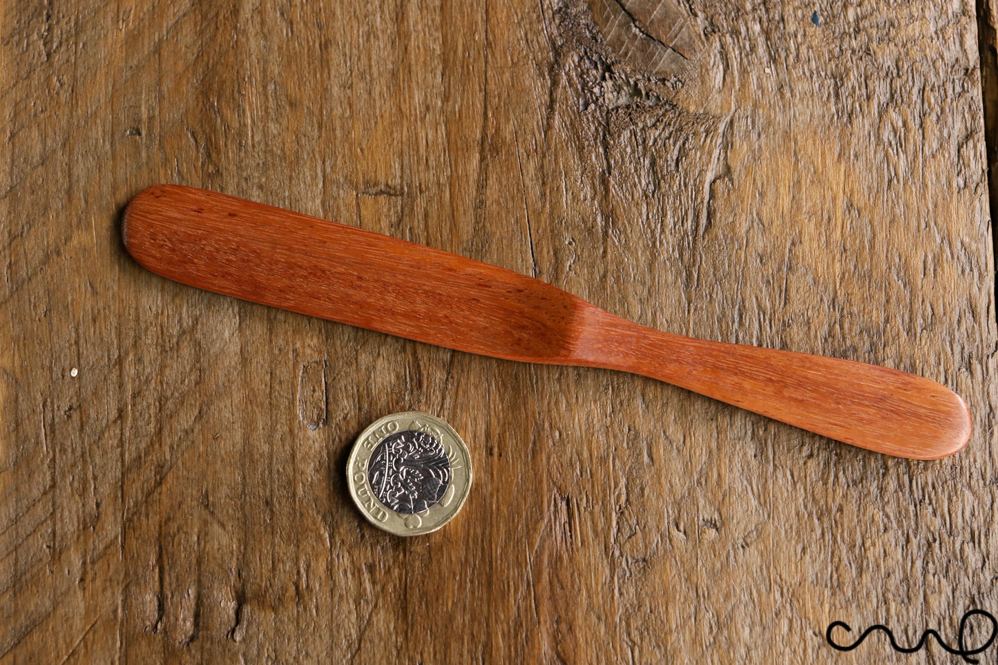 Set of 4 Handmade Rosewood Butter Spreaders: Rustic Kitchen Utensil
