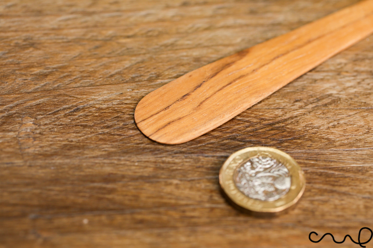 Set of 4 Handmade Teak Wood Cosmetic Spatulas: Small Cream Spreader