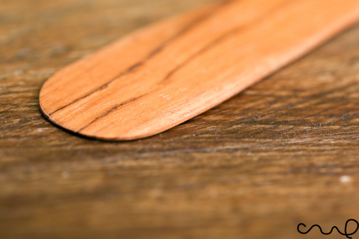 Set of 4 Handmade Teak Wood Cosmetic Spatulas: Small Cream Spreader
