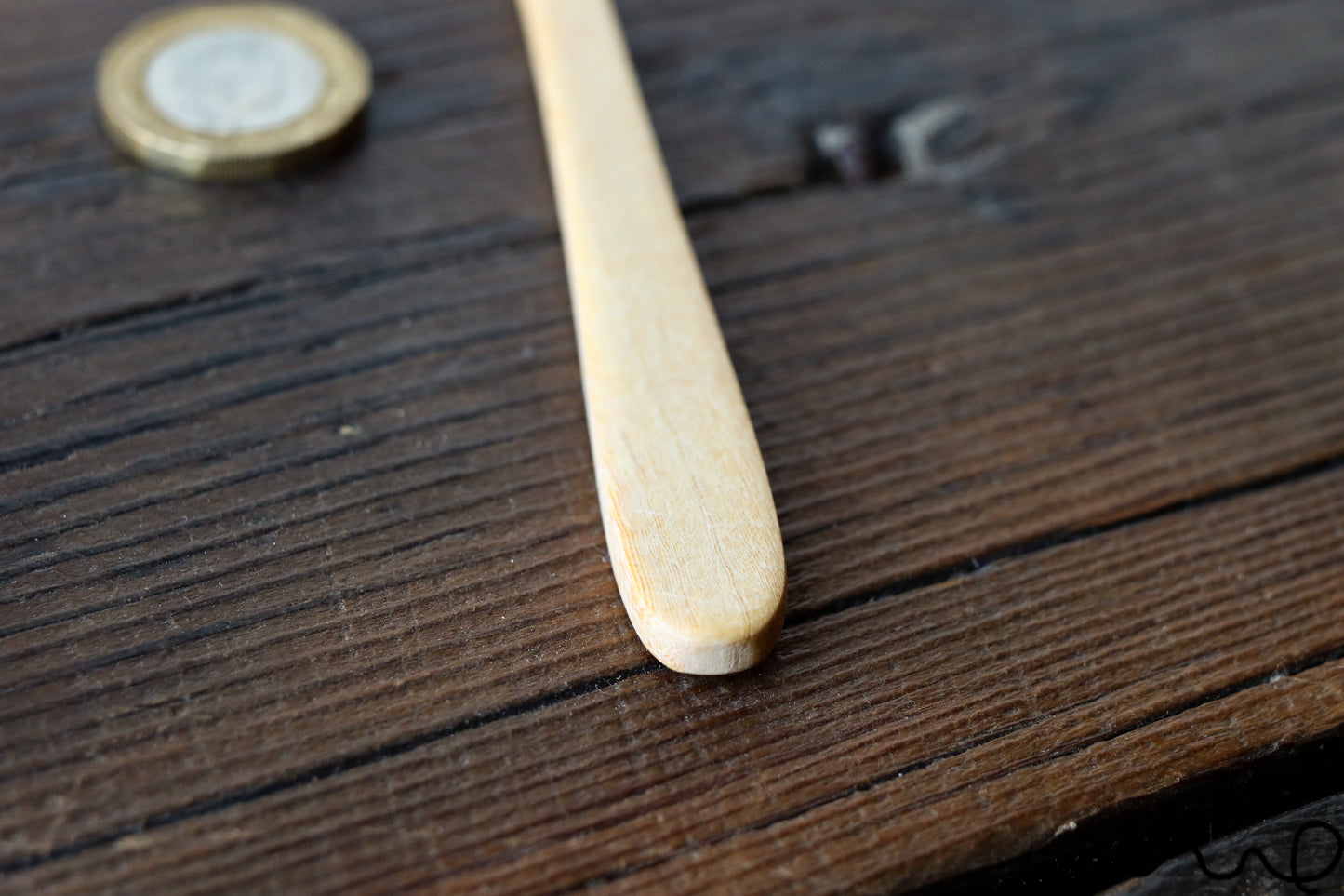 Set of 4 Handmade Wooden Butter Knives: Light Brown Jam Spreader