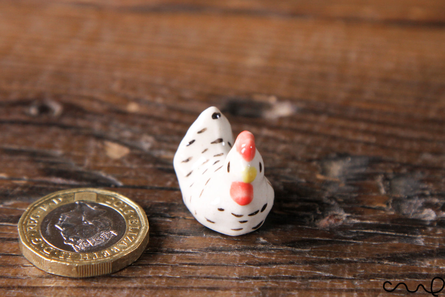 Ceramic Tiny White Chicken Figurines Animals Miniature Outdoor Gift Home Decor