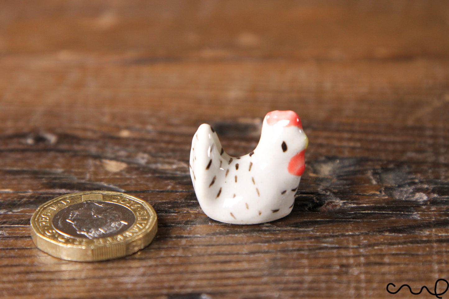 Ceramic Tiny White Chicken Figurines Animals Miniature Outdoor Gift Home Decor