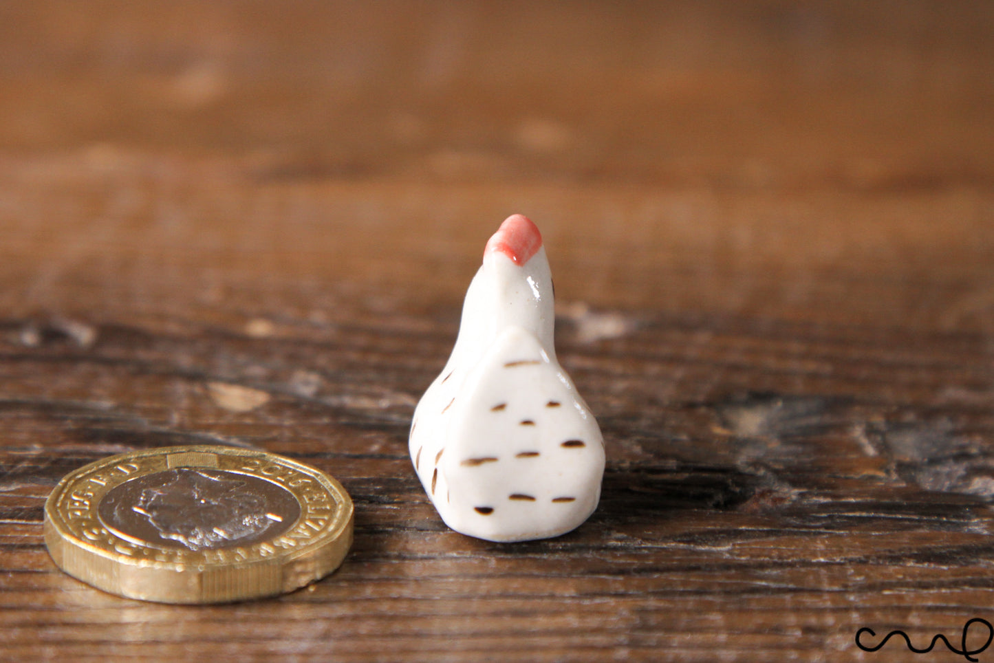 Ceramic Tiny White Chicken Figurines Animals Miniature Outdoor Gift Home Decor