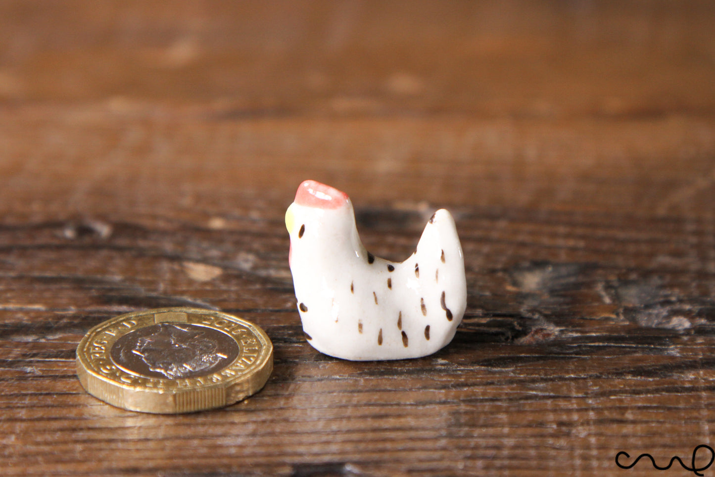 Ceramic Tiny White Chicken Figurines Animals Miniature Outdoor Gift Home Decor