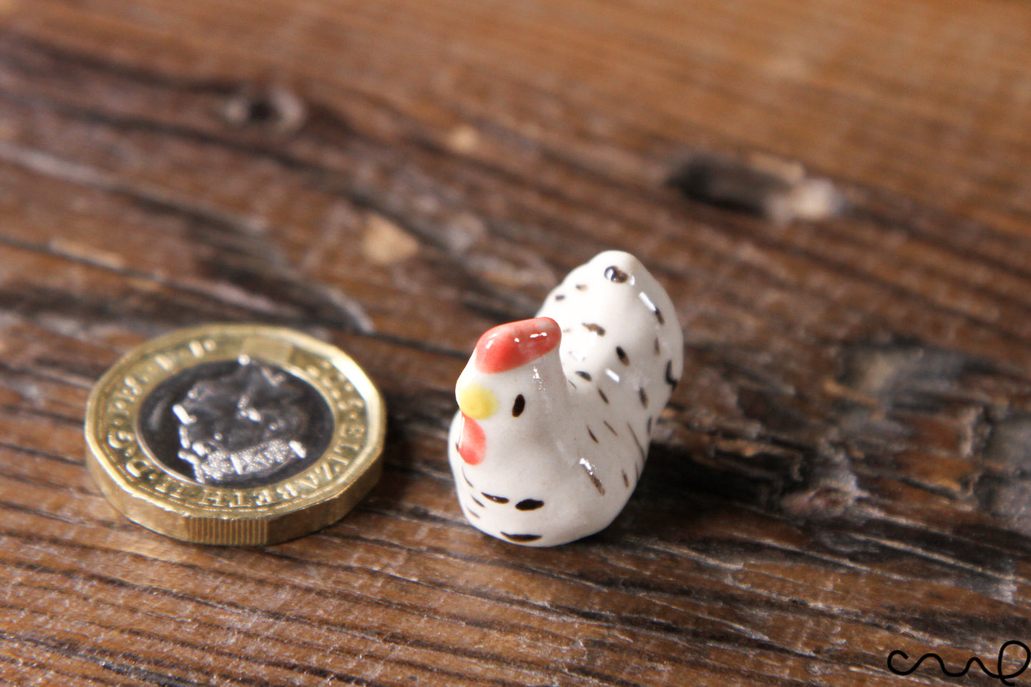 Ceramic Tiny White Chicken Figurines Animals Miniature Outdoor Gift Home Decor