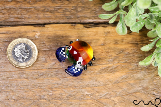 Handmade Rainbow Little Glass Crab Gloss Garden Decor Ornament Gift Sea Creature