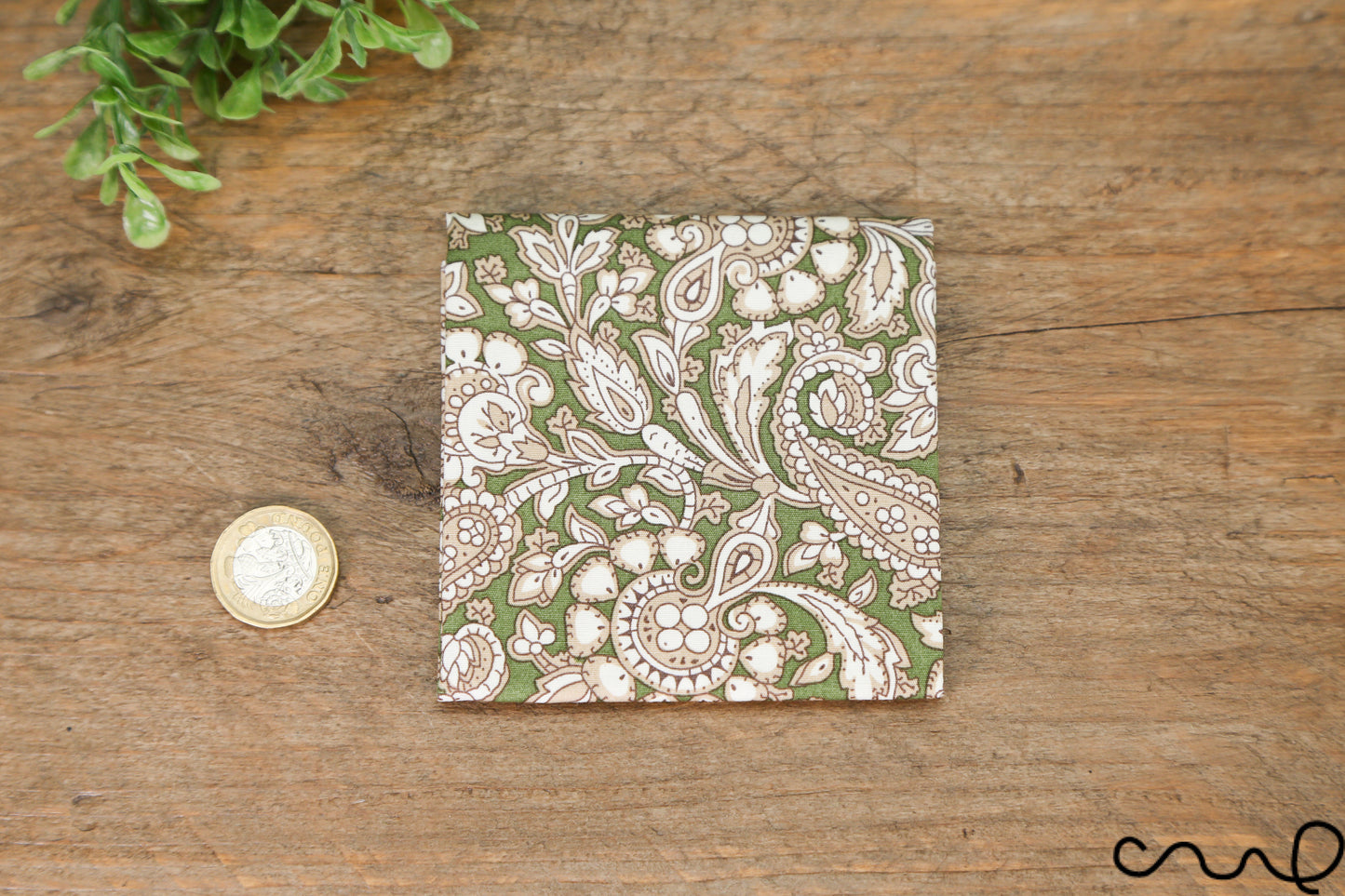 Handmade Mens Cotton Pocket Square Handkerchief Paisley Khaki Wedding Gift AAA