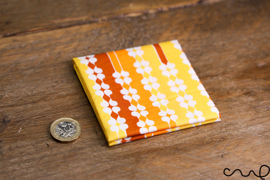 Handmade Unisex Cotton Pocket Square Handkerchief Geometric Wedding Gift Yellow AAF