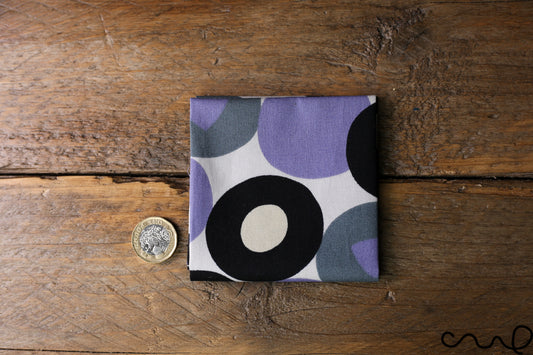 Handmade Pocket Square Cotton Handkerchief Grey Purple Retro Geometry Wedding AN