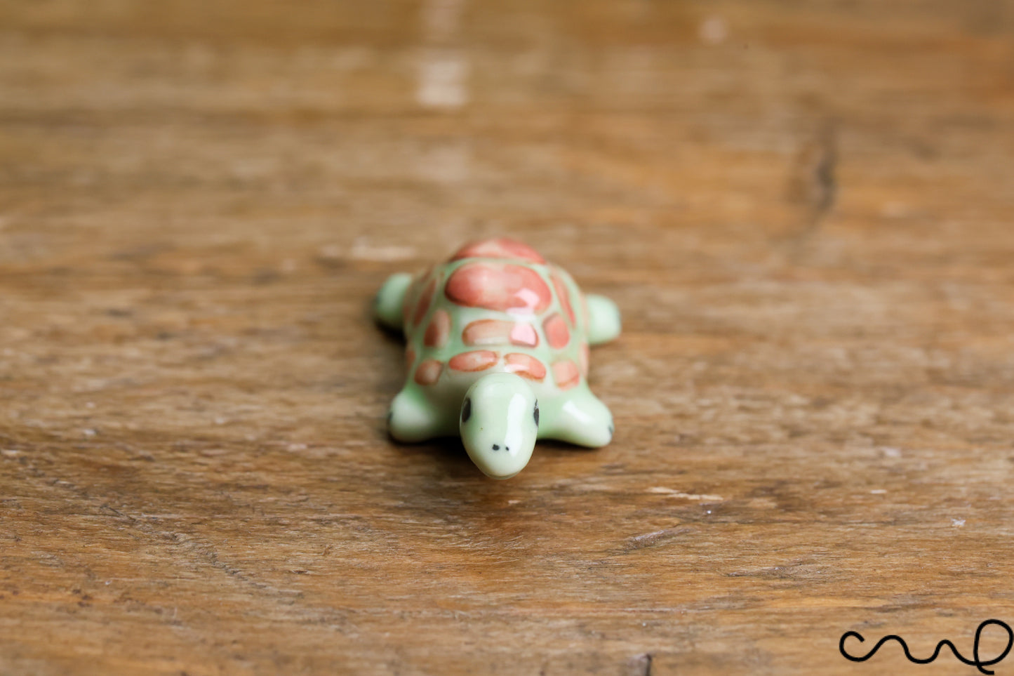 Handmade Ceramic Turtle Tiny Miniature Ornament Mini Minute Animal Figurines