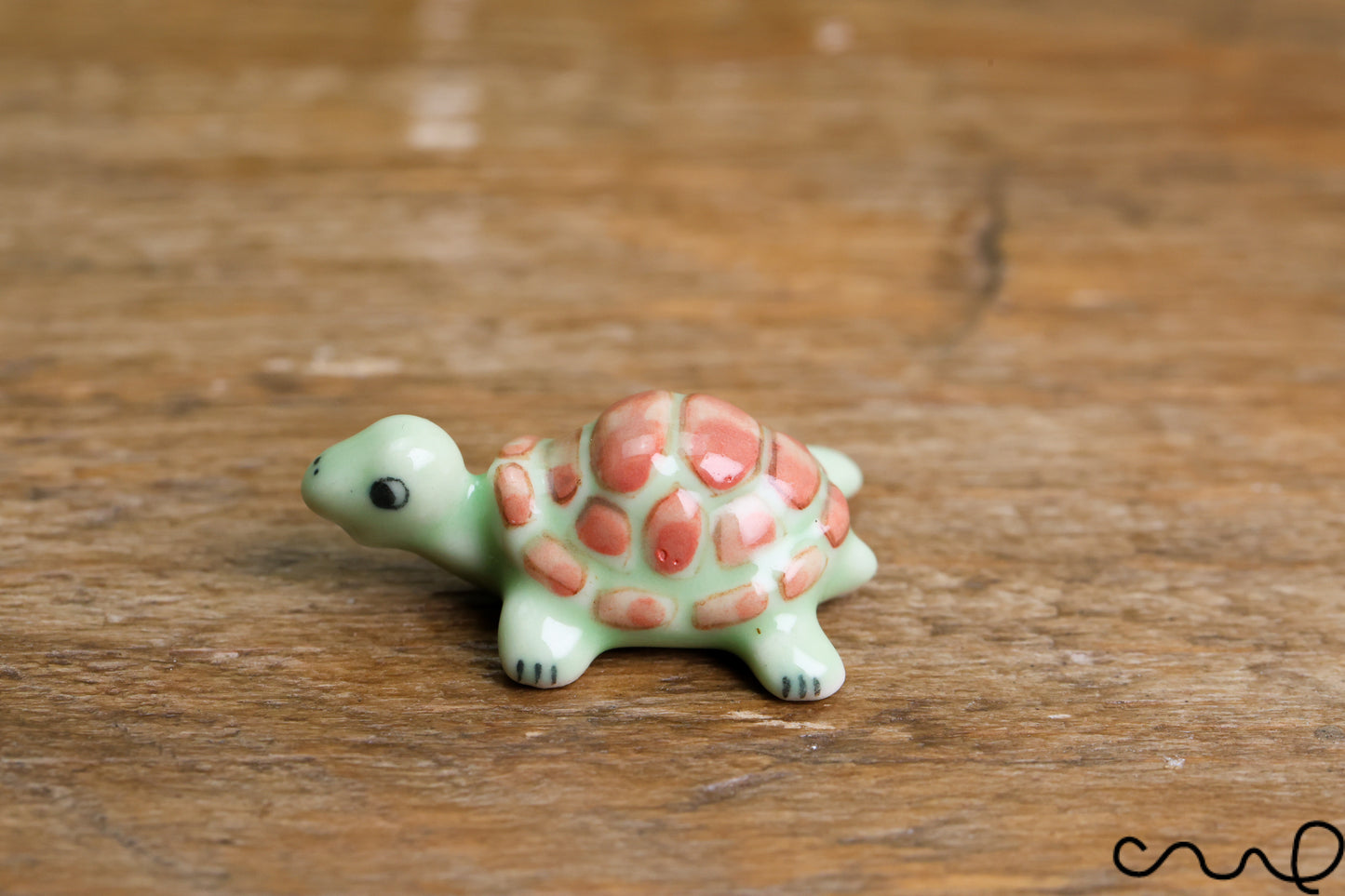 Handmade Ceramic Turtle Tiny Miniature Ornament Mini Minute Animal Figurines